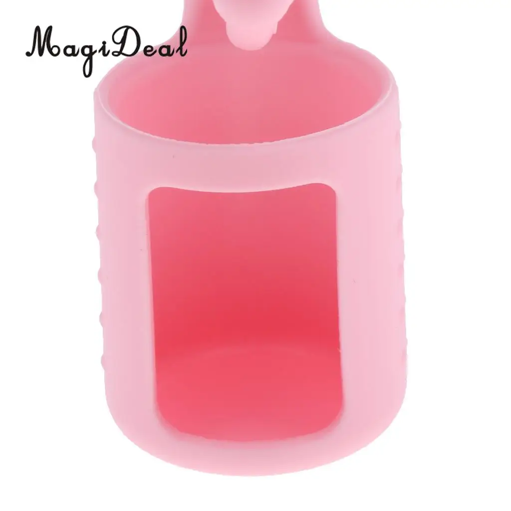 4pcs 5ml Silicone Cosmetic Makeup Essential Oil Roller Bottle Sleeves Carrying Storage Case Holder Pink Purple Green Orange
