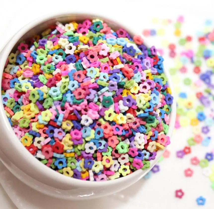 100g Faux Food Craft Confetti DIY Jewelry Resin Pendant Embellishments Charms Decor Polymer Clay Toppings Rainbow Fake Sprinkles