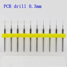 Brocas de carboneto 0.3-1.2mm, 10 peças/brocas de carboneto, broca pcb cnc
