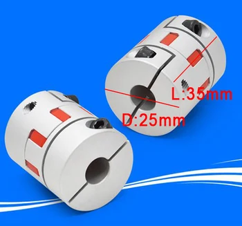

D25 L35 Aluminium alloy large torque elasticity Encoder plum coupling elastic clamp Jaw spider coupler CNC Stepper motor
