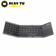 10pcs Portable Folding Russian Bluetooth Keyboard Wireless Rechargeable Foldable Touchpad for IOS/Android/Windows ipad Tablet