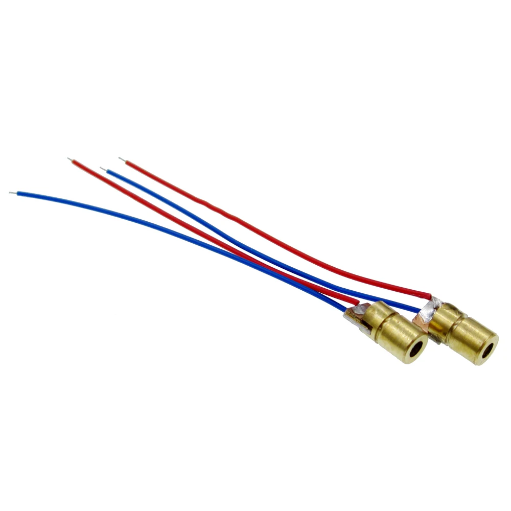 

10pcs Laser Diodes 5mW 650 nm Diodo RED Dot Laser Diod Circuit 5V 5mW 650nm Module Pointer Sight Copper Head