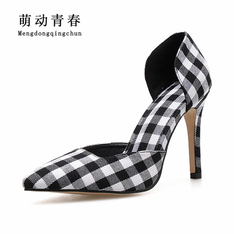 

Fashion Women Pumps Pointed Toe OL Dress Pumps Women Patent Leopard High Heels Sandals Slip on Women Lattice Casual Party Pumps