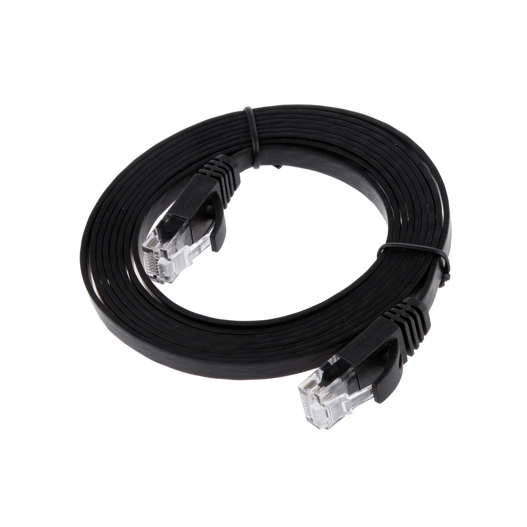 

2m Cat5e RJ45 Ethernet Network Patch Lead Cable Adapter White Cat 5e CAT6 Up to 1.0 Gbps transmission speed Rubber+ Metal