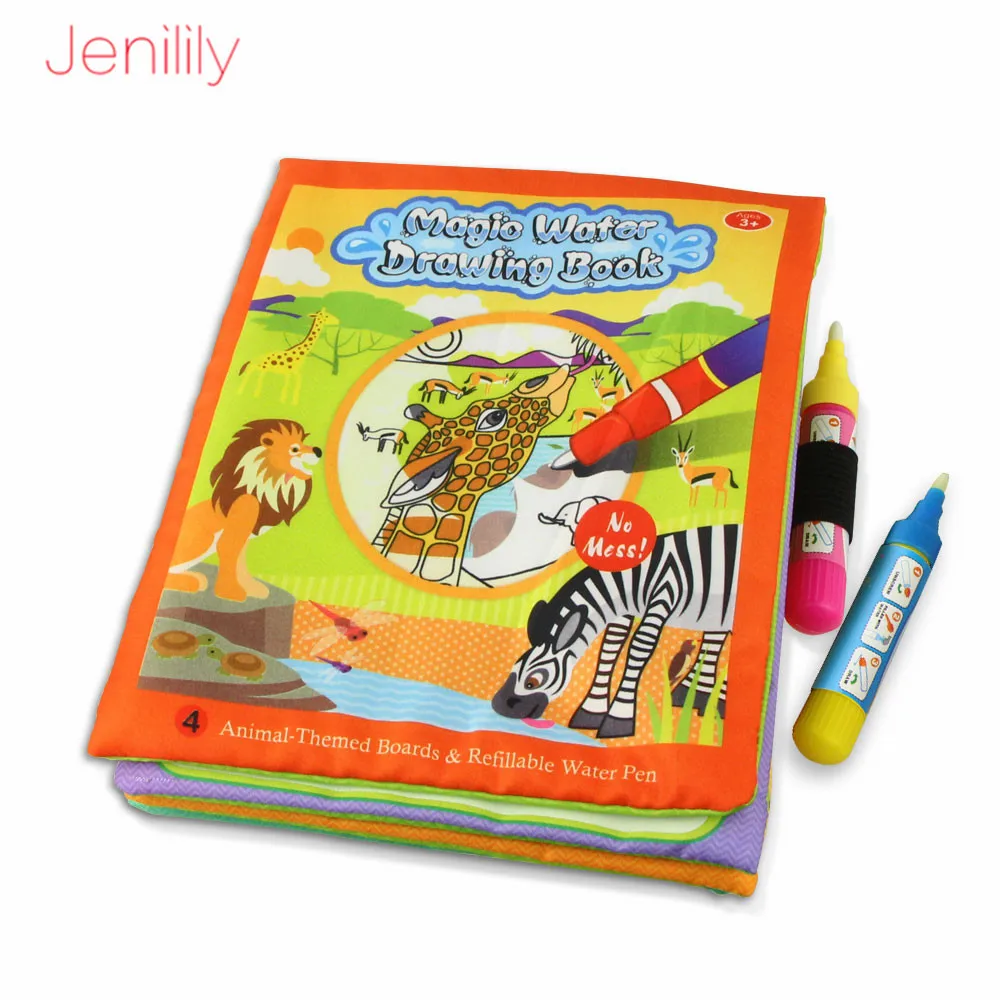 4 Styles Children Magic Water Drawing Book Coloring Book Doodle With Magic Pen Painting Drawing Board Learning Toys for Kids 2