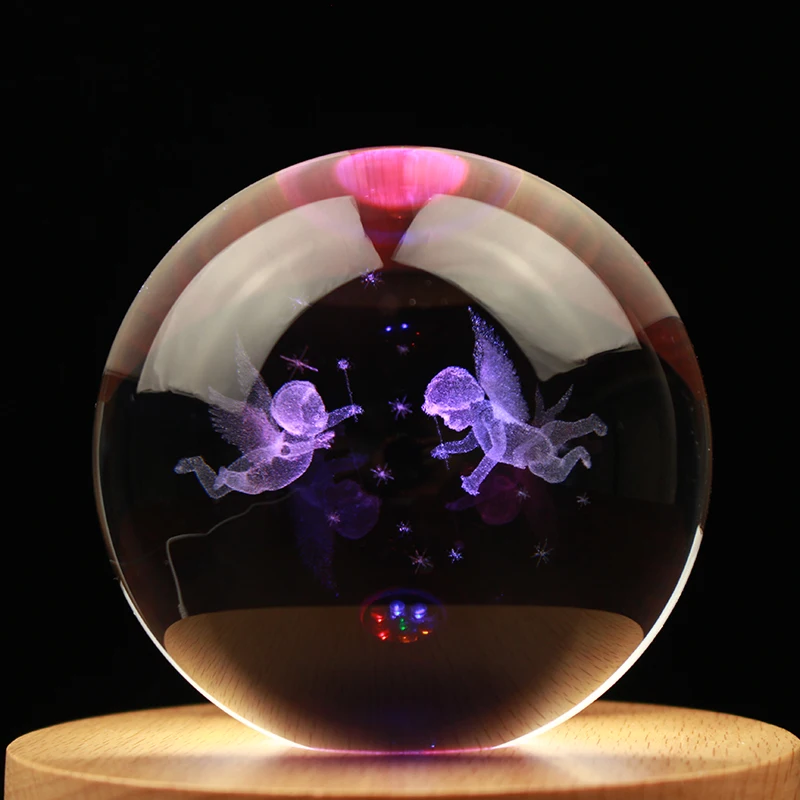 Домашний Декор 3D лазерный ангел кристалл креативный подарок миниатюрные статуэтки, украшение