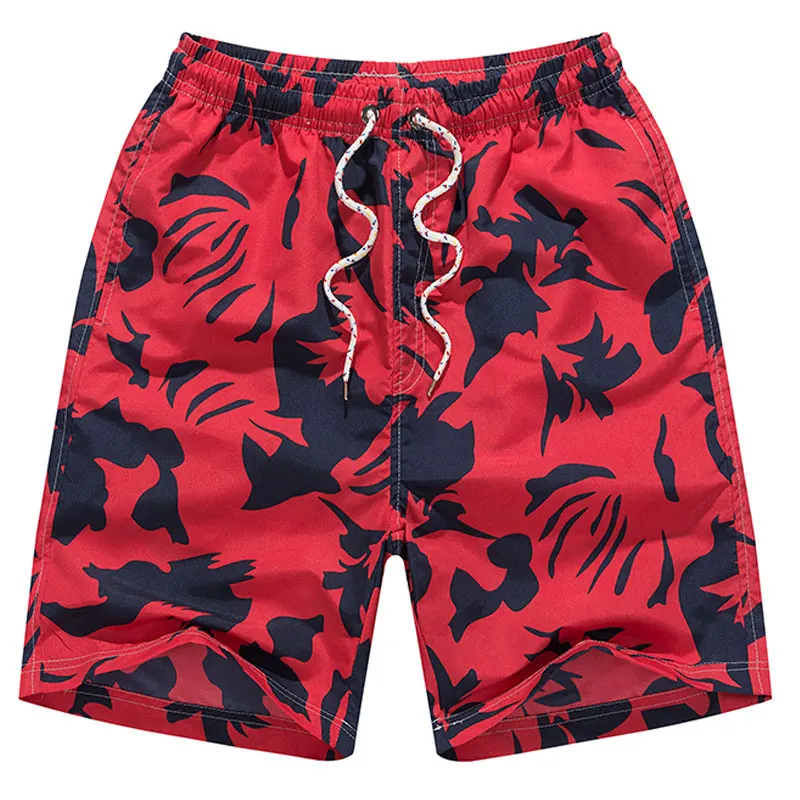 UMLIFE мужские летние шорты для плавания, спортивные пляжные шорты с принтом, быстро сохнут, размера плюс, шорты для серфинга, мужская одежда 6XL - Цвет: Red