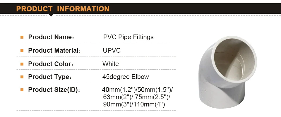 Трубные фитинги upvc локоть соединение водопроводных труб 40/50/63/75/90/110 мм 1,2 ''/1,5''/2 ''ID Соединительные элементы для воды DIY PVC-U трубы шарнира