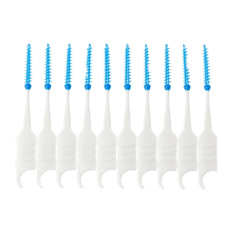 20/40/120/200pcs Double Floss Head Hygiene Dental Silicone Interdental