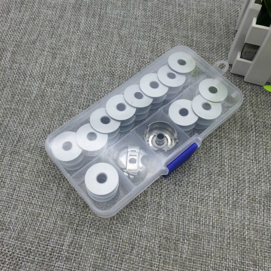Flat car white aluminum bobbin 24+2 lock cylinder flat computer case sewing machine core | Дом и сад