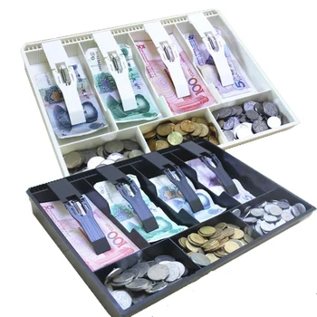 

4 Grid Cashier Cash Classify Box Change Cash Coin Register Insert Tray Money Register Replacement Supermarket Cashier Cash Box