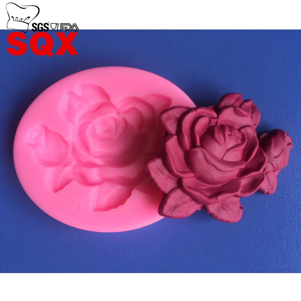 1pc Flowers Collection Cake Mold Silicone Fondant Soap Chocolate Decoration Mould Candy Jelly 3D