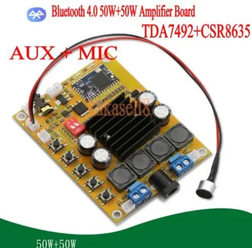 

NEW TDA7492 50W+50W Bluetooth 4.0 Audio Receiver Digital Stereo Amplifier Board free shipping