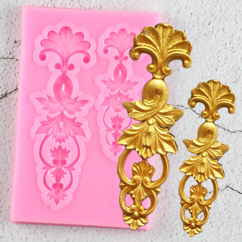 

Scroll Relief Cake Border Silicone Mold Leaf Cupcake Fondant Molds DIY Cake Decorating Tools Candy Clay Chocolate Gumpaste Mould
