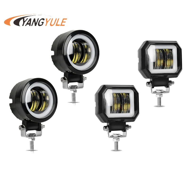 

2pcs round Square Offroad LED Light Bar Spot Beam Spotlight 12V For Jeep ATV UAZ SUV 4WD 4x4 Truck Tractor LED Work Light 12V