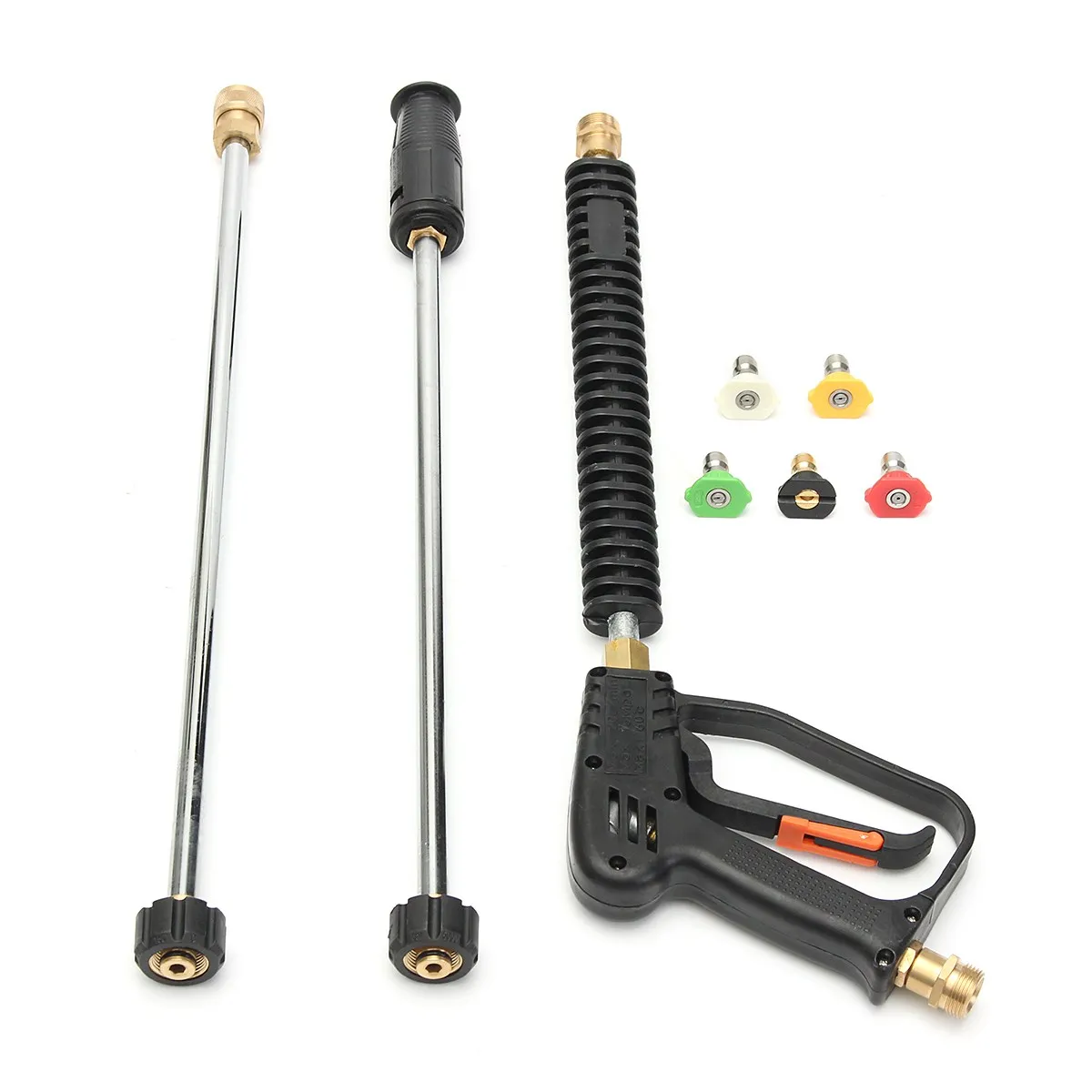 

High Pressure Water Spray Gun Lance Washer Nozzle Tip 50cm Wand Set Tool Hot 3000PSI