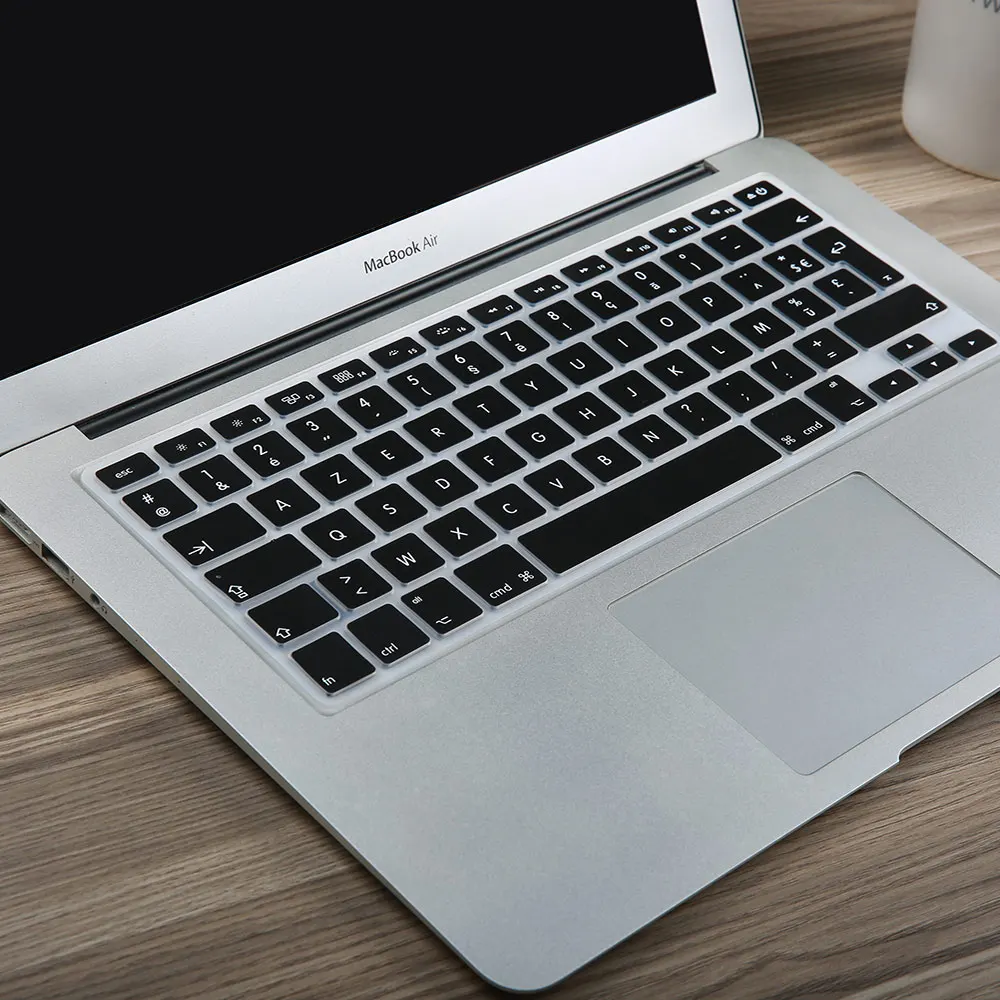 Евро версия французский Алфавит силиконовая крышка клавиатуры для Macbook Air 13 Pro 15 17