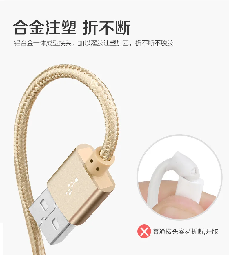 Awei CL-10 Android USB кабель для передачи данных сплав плетеный провод кабель для передачи данных для мобильного телефона для xiaomi huawei