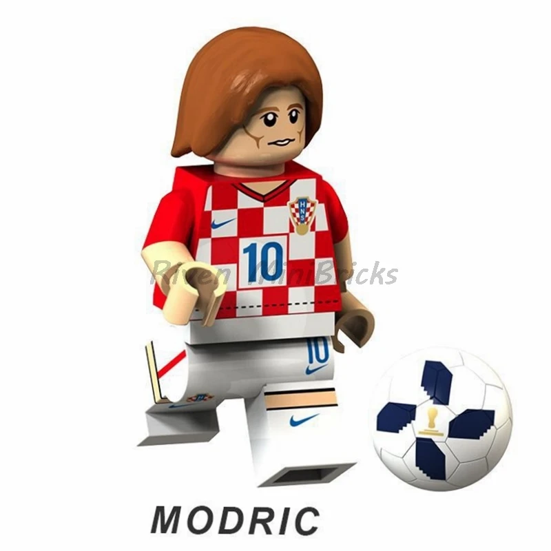

Legoing Football Player Figures Spartak Moscow Argentina Team Modric Building Blocks Model Kids Toys Gift Legoing Action Figures