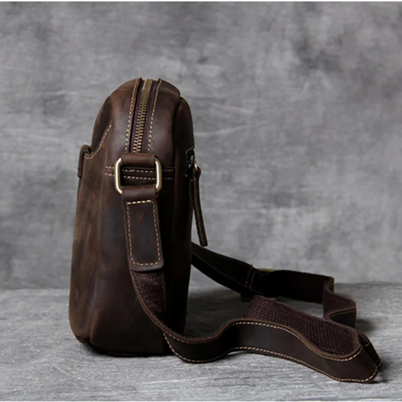 AETOO Retro Head cowhide single shoulder crossbody bag male leather casual simple fashion bag