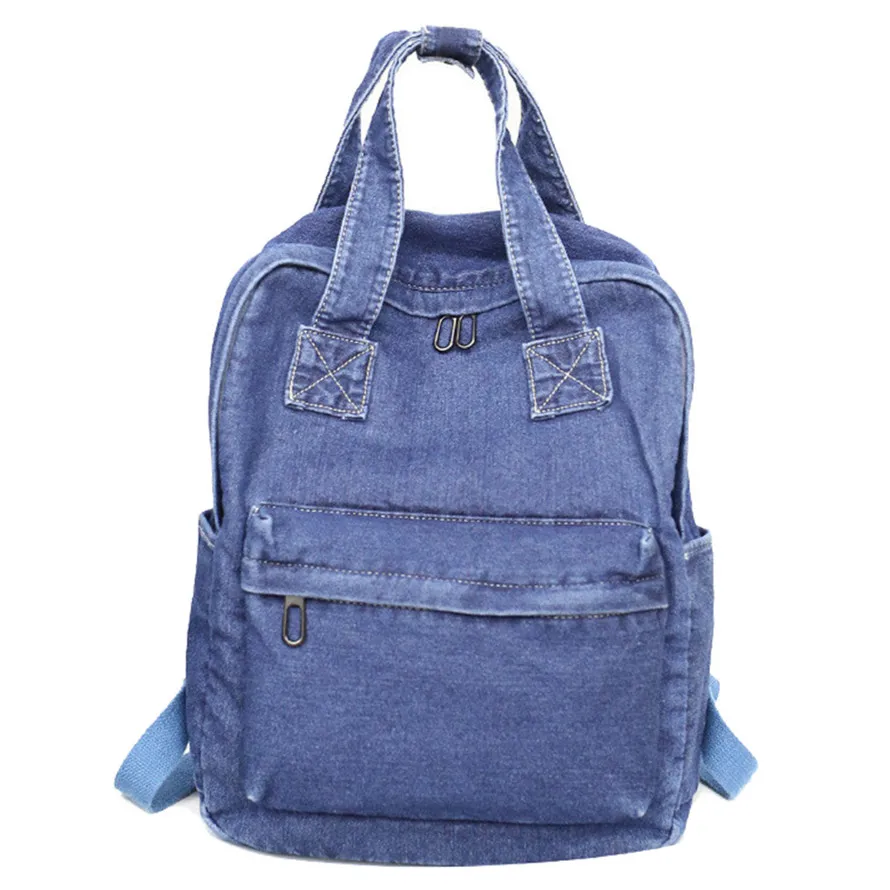 

Harajuku Personality Denim Women Backpack College Wind School Bags For Girls Vintage Travel Bag Mochila 2018