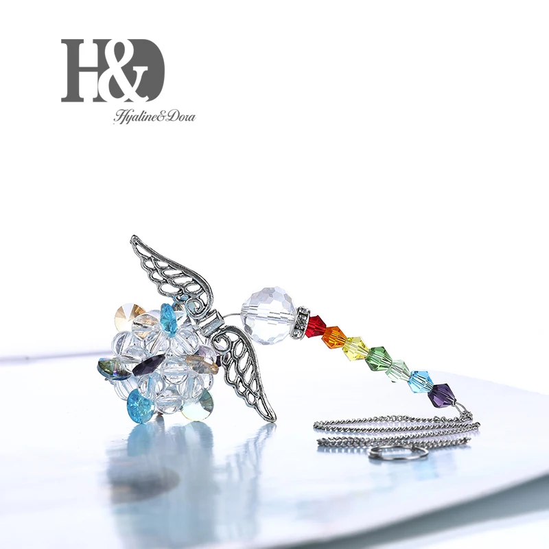 Хрустальная чакра H& D, защита от солнца, ангел-хранитель, подвесная оконная подвеска, фэншуй, Радужный производитель, защита от солнца, для украшения дома и сада