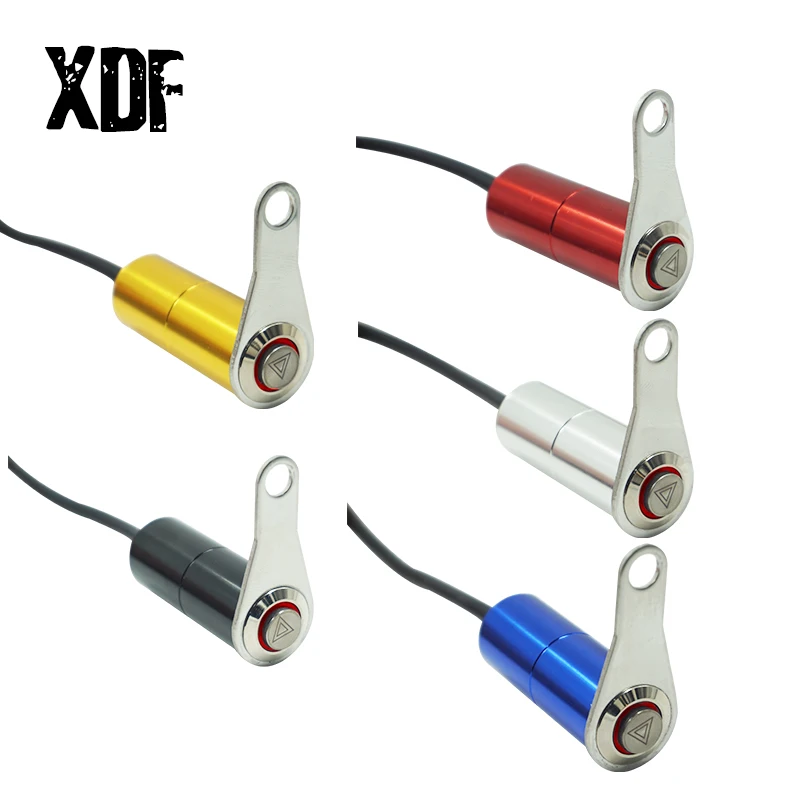 

5 Color Motorcycle handlebar Switch Hazard Light ON/OFF Button Double Flash Warning Emergency Lamp Signal Flasher with Red Light