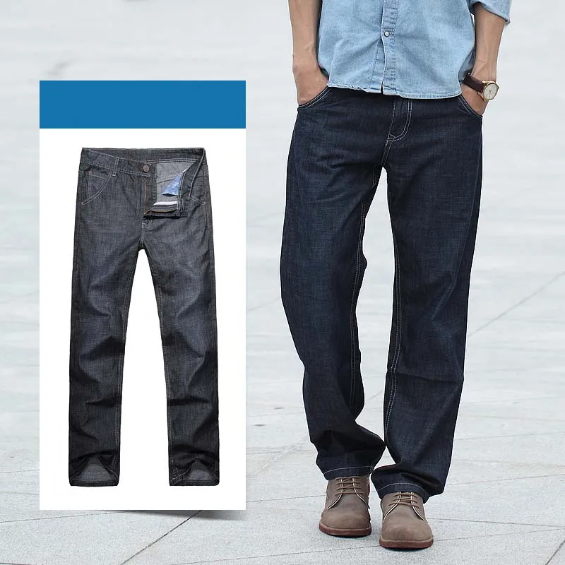 

European Style Men Jeans Luxury Men's Straight Denim Trousers Men's Large Big Size 28-42 44 46 48