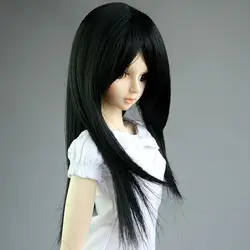 [Wamami] 02 # черный парик с длинными прямыми волосами для 1/4 MSD DOD AOD DZ BJD Dollfie 7-8"