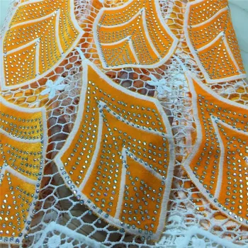 

Nigerian lace fabrics 2019 high quality lace cotton nigerian wedding african lace fabric guipure cord lace fabric pl75-90