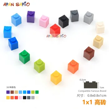 

45pcs/lot DIY Blocks Building Bricks Thick 1X1 Educational Assemblage Construction Toys for Children Size Compatible With lego