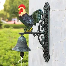 Чугунный цветной петух дверной звонок настенный колокольчик сад аксессуары для двора