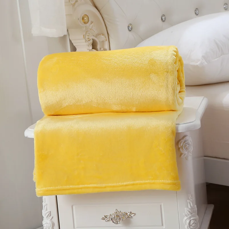 Летнее желтое одеяло, тонкое одеяло, кондиционер, одеяло, Фланелевое, для офиса, дивана, для отдыха, кемпинга, путешествий, покрывало для полета на самолете - Цвет: Черный
