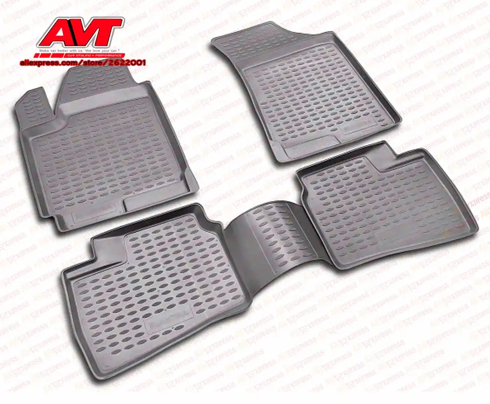 Floor Mats For Hyundai Elantra 2007 2010 4 Pcs Rubber Rugs Non