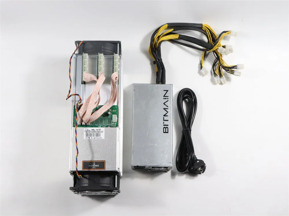 90% 95% Новый AntMiner S9j 14 5 T с официальным блоком питания BTC BCH Майнер лучше чем S9 S9i 13 14T