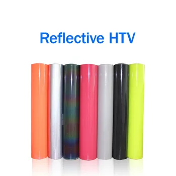 

Free shipping 1 sheet 25cmx100cm 10"x40" colorful reflective heat transfer vinyl press t-shirt HTV film cutting plotter