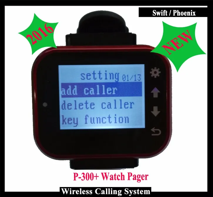 

Wrist Pager Watch For Restaurant Kitchen Equipment Wireless Waiter Call Calling System With Rechargeable Battery