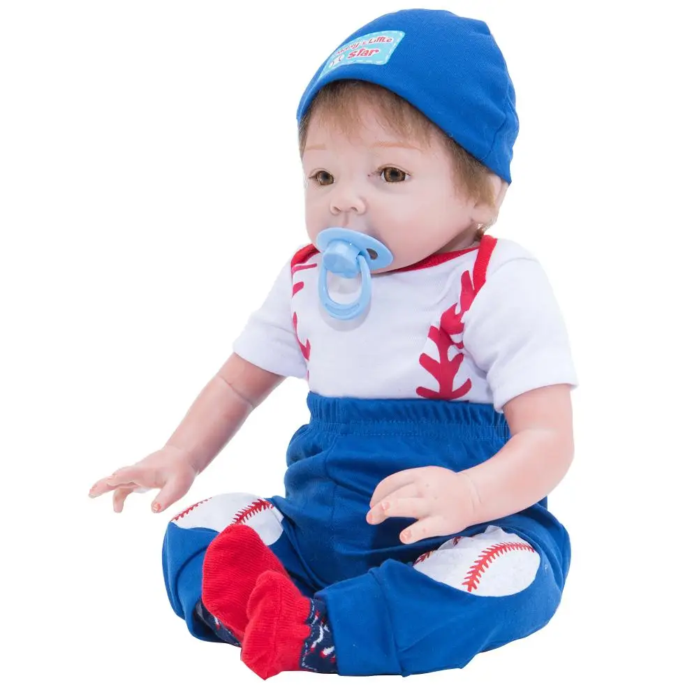 

Simulation Rebirth Baby Doll Babies Silicone Reborn Baby Dolls For Boys 55cm Reborn Doll Dress Up BB Reborn