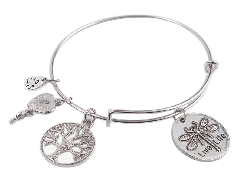 Charms for Earrings Charms for Bracelets 5PCs Dragonfly Silver Toned Alloy Charms