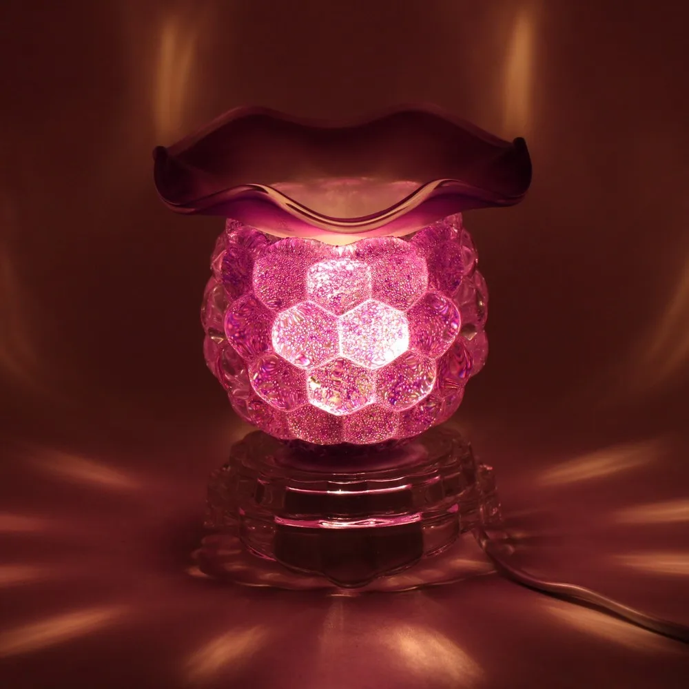 Glass aromatherapy lamp oil furnace plug in bedroom lamp small home