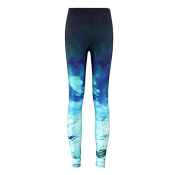 

Sexy Hot new arrival Novelty 3D printed fashion Women leggings Blue space galaxy leggins tie dye fitness pant free shipping