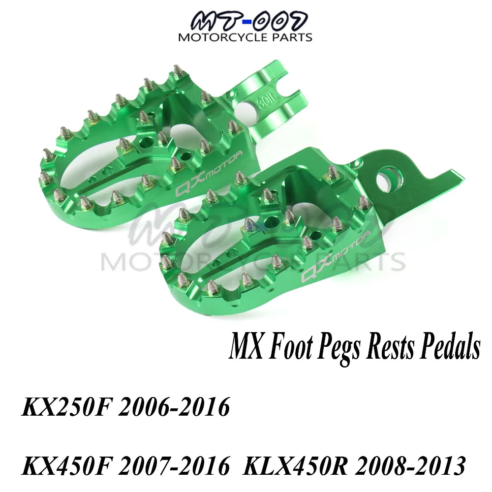 CNC Заготовка MX подножки опоры для ног педали для KX KLX KXF KX250F 2006- KX450F 2007- KLX450R 2008-2013 Enduro мотор