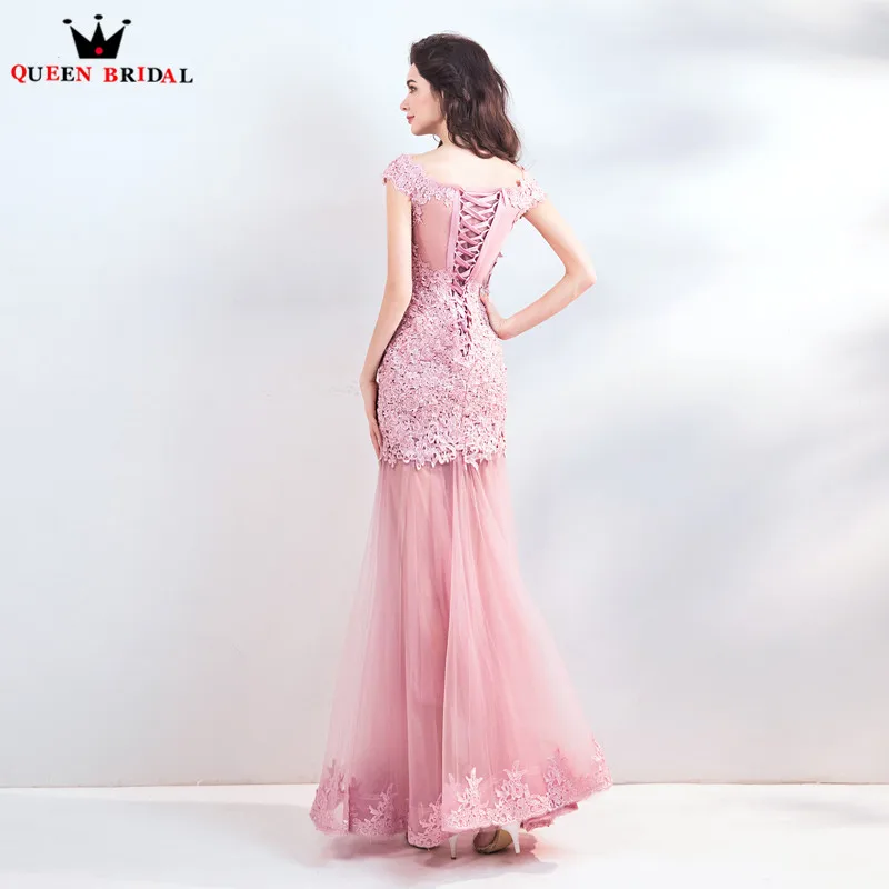 Sexy Evening Dresses 2019 Fashion Mermaid Tulle Lace Appliques Beading Formal Party Gowns Dress Evening Gown CS42