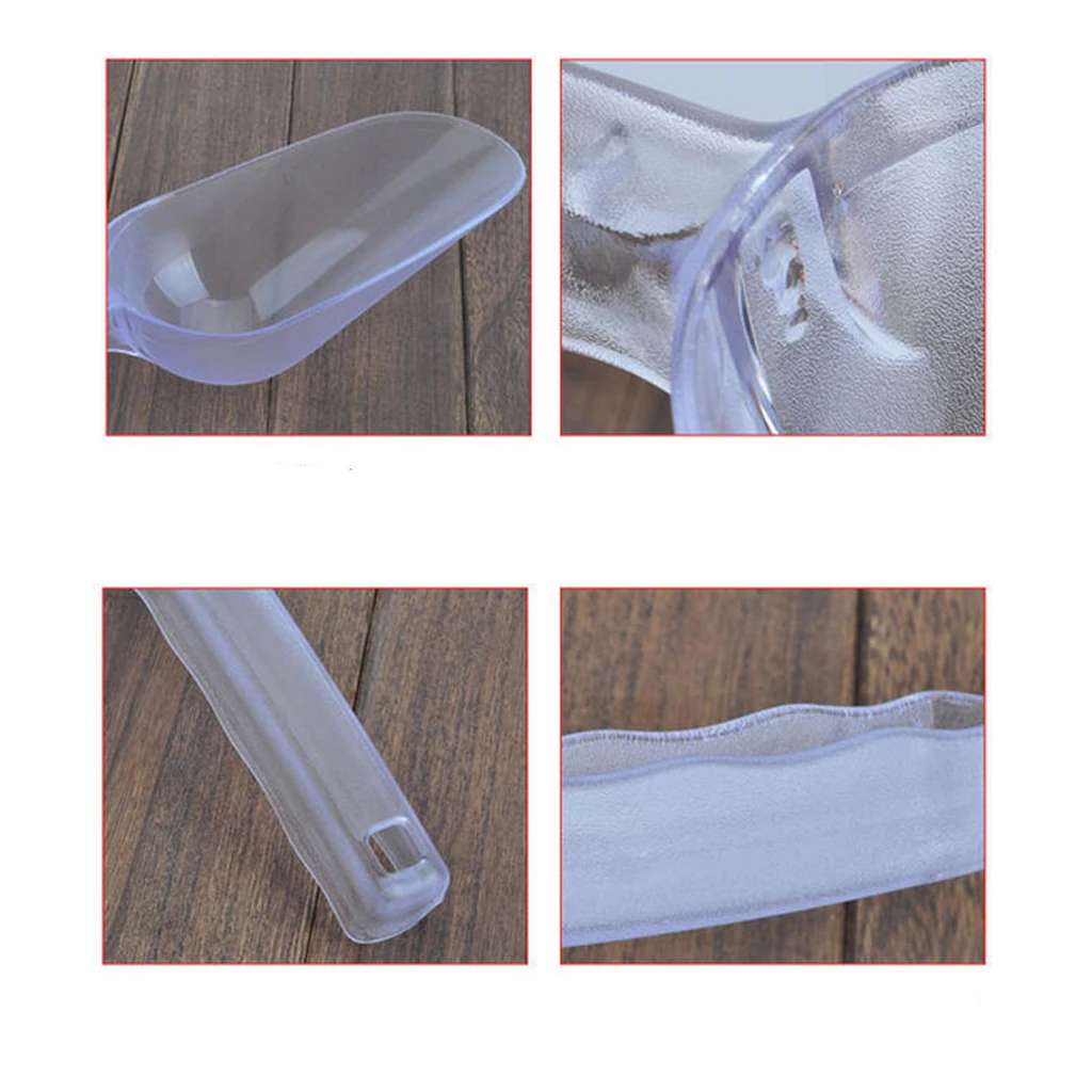 Ice Cube Shovel Scoop Scraper, Plastic Clear Ice Bucket Bar Tools 4 Sizes - Multifunction