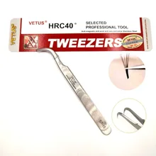 1 шт. Пинцет VETUS серии SP из нержавеющей стали, антикислотный, без магнита, для макияжа и ремонта накладных ресниц, лабораторные Зажимные инструменты