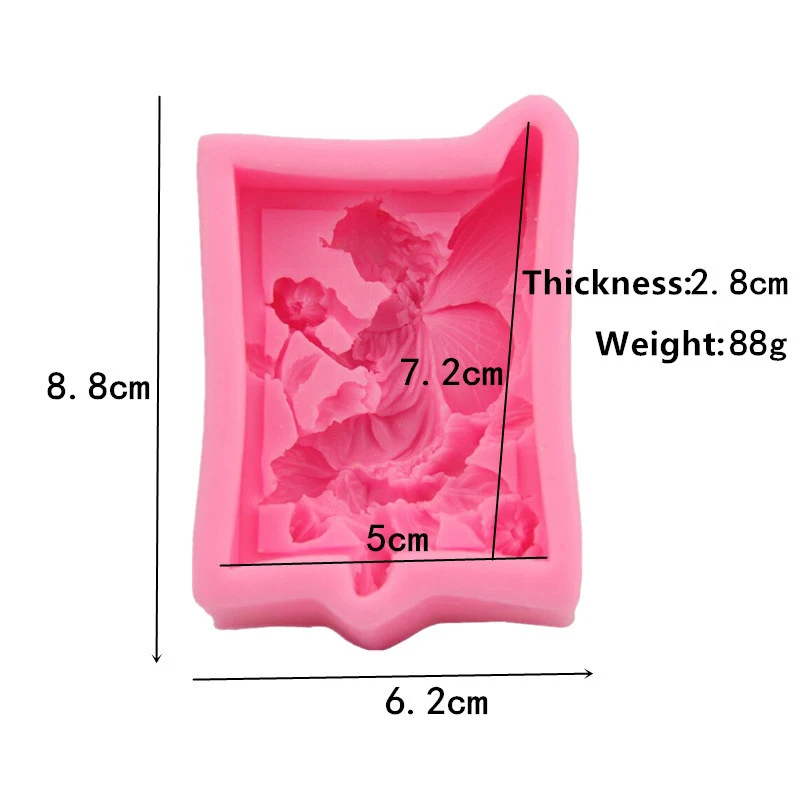 Square Silicone Soap Mold Flower Fairy Cake Decorating Tools Handmade Soap Making Mould Candle Silicone Mould Crafts silicone mold soap molds