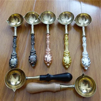 

Diy big sealing wax stamp spoon metal handle or wood handle large size wax seal stamp spoon for wax pills and sticks
