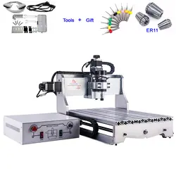 Мини гравировальный станок с ЧПУ 3040 300 Вт фрезерный станок с ЧПУ 4030 с сверлильными сверлами ER11 цанговый патрон