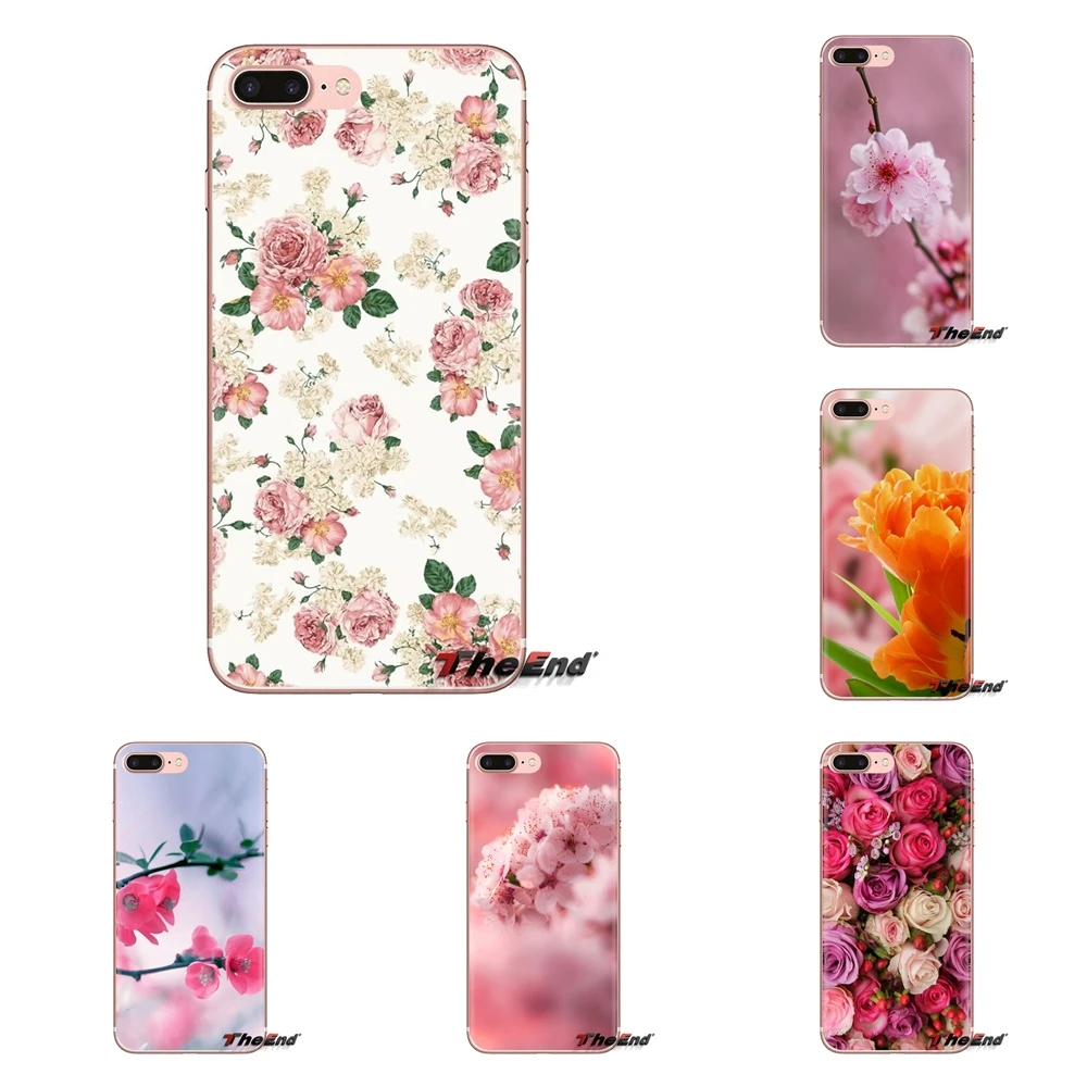 Цветы обои для samsung Galaxy S3 S4 S5 мини S6 S7 край S8 S9 S10 Plus Note 3 4 5 8 9 мягкий прозрачный