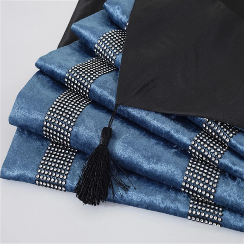 8 Solid Colors Elegant Diamond Table Runners Modern Table Runner For Wedding Party Decor Table Cloth 33cm160180210250280cm      
